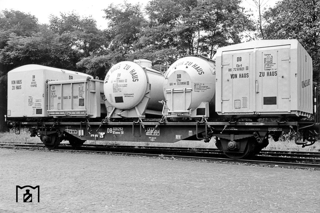 Behältertragwagen der Bauart BTmms58 