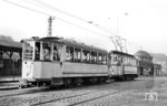 Tw 16 (Bautzen, Baujahr 1924) mit Bw 99 in der Bahnhofsstraße am Bahnhof Iserlohn. (23.09.1959) <i>Foto: Aad van Ooy</i>