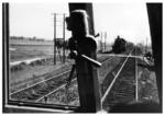 Blick aus dem Führerstand des FDt 16 auf einen entgegenkommenden Zug bei Angermund. (1936) <i>Foto: RVM</i>