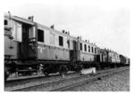 Ehemalige Akkutriebwagen dienen als Behelfswohnwagen im Bw Thorn. (1941) <i>Foto: RVM</i>