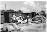 Ziegenfütterung auf einem Bahnhof in der RBD Müpnchen. (1937) <i>Foto: RVM (Schuster)</i>