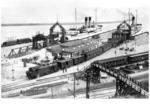 78 006 schiebt in Saßnitz den D 49 auf die Ostseefähre nach Trelleborg (1925) <i>Foto: DLA Darmstadt</i>