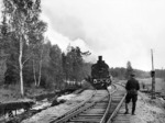 56 332 auf der Waldbahn beim Bk. Kälna (Ukraine). (24.03.1943) <i>Foto: RVM / Below</i>