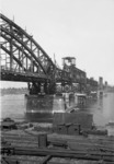 Wiederaufbau der Kölner Südbrücke auf der Güterbahn zwischen Eifeltor und Gremberg. (1949) <i>Foto: RBD Köln (Fischer)</i>