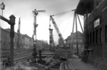 Umbauarbeiten am Nordkopf des Bonner Hauptbahnhofs. (1937) <i>Foto: RBD Köln</i>