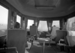 Blick in die Aussichtskanzel des ehem. Henschel-Wegmannzuges im F 56 "Blauer Enzian". (23.08.1956) <i>Foto: Walter Hollnagel</i>