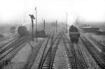52 878 und eine unbekannte 94 im Rangierbahnhof von Hamm/Westf. (02.1959) <i>Foto: Willi Marotz</i>