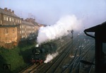 03 2154 (03 154) verlässt mit dem morgendlichen P 3222 den Bahnhof Bernburg (Krs. Güsten). (08.10.1978) <i>Foto: Wolfgang Bügel</i>