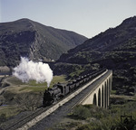 Dampfzug auf der 1000 mm Kohlebahn Ponferrada -Villablino in der spanischen Provinz León. (1973) <i>Foto: Chris Deamer</i>