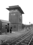 Rangierstellwerk III im Güterbahnhof von Berlin-Grunewald. (04.1945) <i>Foto: Walter Hollnagel</i>