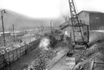 Blick in das Bw Oberlahnstein mit der Bw-Stammlok 89 7216 (Hohenzollern - Baujahr 1896).  (1954) <i>Foto: Slg. Eisenbahnstiftung</i>