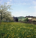 An einem herrlichen Frühlingstag befördert 023 062 den E 537 nach Schwäbisch Hall. (15.05.1969) <i>Foto: Wolfgang Bügel</i>