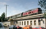 215 029 mit einem Eilzug nach Jünkerath im Bahnhof Köln-Süd. (09.06.1982) <i>Foto: Peter Schiffer</i>