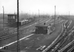 Ablaufbetrieb im Rangierbahnhof Oberhausen-Osterfeld Süd. (01.1959) <i>Foto: Slg. Eisenbahnstiftung</i>