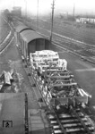 Ablaufbetrieb im Rangierbetrieb Oberhausen-Osterfeld Süd. (01.1959) <i>Foto: Slg. Eisenbahnstiftung</i>