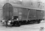 1935 wurden die Versuche zur Laufverbesserung von gedeckten Güterwagen auf die Güterwagen des Gattungsbezirks Dresden erweitert. Für diese Zwecke wurden einige Versuchswagen der Wagengattung Glr mit einem Ladegewicht von 15t gebaut.  (1935) <i>Foto: RVM</i>