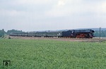Bei Mittelpöllnitz (zwischen Triptis und Weida) rollt 01 1518 mit E 802 nach Leipzig vorbei. (08.06.1980) <i>Foto: Wolfgang Bügel</i>