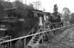 62 003 während einer Ausstellung im Bahnhof Köln-Deutz Tief. Die Lok dienste später neben der 17 218 der Lokführerschule in Troisdorf als Anschauungsobjekt. (1957) <i>Foto: Fischer</i>
