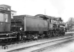 38 2236 (RBD Altona (!) / Bw Wittenberge) auf Indusi-Erprobungsfahrt im Bahnhof Hagenow-Land. (1935) <i>Foto: Walter Hollnagel</i>