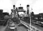 Das Vierschrauben-Dampfschiff "Bergen" (Baujahr 1906) des Rügen-Fährbetriebs Stralsund - Altefähr in Altefähr. Die 2,63 km lange Strecke des Eisenbahn-Fährverkehrs der RBD Stettin wurde mit Bau des Rügendamms zum 4. Oktober 1936 eingestellt. (1930) <i>Foto: RVM</i>
