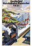 Titelblatt des Reichsbahn-Kalenders von 1931. Es zeigt den  Fährhafen  Sassnitz auf Rügen. Der Kalender hatte als Schwerpunktthema "Die Reichsbahn als Brücke zum Ausland". (1931) <i>Foto: WER</i>