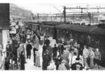 Wintersportzug im norwegischen Kongsberg. (1937) <i>Foto: RVM</i>