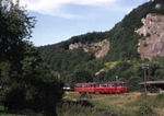 798 629 + 998 704 am Haltepunkt Heggen im Biggetal an der Strecke Kreuztal - Olpe. (22.07.1983) <i>Foto: Wolfgang Bügel</i>