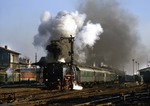 62 015 anlässlich von Filmaufnahmen im Bahnhof Nordhausen. (07.12.1990) <i>Foto: Wolfgang Bügel</i>