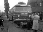 Pressevorstellung des neuen Schienen-Straßenbusses im Bahnhof Wetter/Ruhr.  (1951) <i>Foto: Willi Marotz</i>