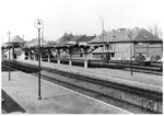 Der Bahnhof Bedburg/Erft war damals Kreuzungspunkt der Strecken nach Bergheim - Horrem und Düren - Grevenbroich. Heute ist nur noch der Streckenteil zwischen Grevenbroich und Horrem in Betrieb. (1934) <i>Foto: RVM</i>