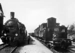 55 2393 wartet auf Übernahme von Viehwagen im Bahnhof Fürstenau (Strecke Rheine - Quakenbrück). (1931) <i>Foto: RVM</i>