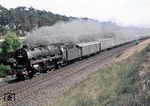 012 082-4 (01 1082) vor D 1333 im bekannten Lathener Einschnitt auf dem Weg nach Norddeich. (23.06.1973) <i>Foto: Peter Schiffer</i>