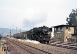 023 001-1 verlässt mit dem morgendlichen Personenzug N 7511 nach Crailsheim den Bahnhof Bad Mergentheim. (13.09.1974) <i>Foto: Wolfgang Bügel</i>