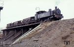 Lok 48 (Dübs, Baujahr 1881) der spanischen Kupferminen-Gesellschaft Rio Tinto, SA im Bw Las Mallas. (15.07.1973) <i>Foto: Johannes Glöckner</i>