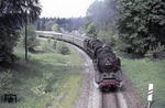 001 008-2 + 001 088-4 vor E 658/852 auf dem eingleisigen Streckenabschnitt zwischen Marktschorgast und Stammbach bei Falls. (01.06.1973) <i>Foto: Wolfgang Bügel</i>
