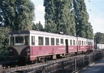 ET 33 (Bj. 1936) der Köln-Bonner Eisenbahn (KBE) als Personenzug nach Wesseling im Bahnhof Brühl-Nord. Der Fahrzeug wurde ein Jahr später nach einem Brandschaden ausgemustert. (06.09.1974) <i>Foto: Peter Schiffer</i>
