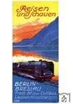 "Reisen und Schauen" - Werbeplakat der deutschen Reichsbahn für Fahrten von Berlin ins Riesengebirge. (1937) <i>Foto: WER</i>