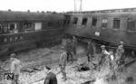 Am Sonntagmorgen des 25.August 1929 entgleiste der D 23 (Paris-Köln-Warschau) im Bahnhof Buir (Strecke Aachen - Köln).  (25.08.1929) <i>Foto: Slg. Eisenbahnstiftung</i>