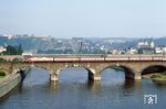 Dt 13316 aus Pfronten passte dann doch nicht ganz aufs Bild, als er in Form von 601 018 die Moselbrücke in Koblenz befuhr. (11.07.1982) <i>Foto: Joachim Bügel</i>