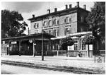 Blick auf das Empfangsgebäude Neuburg/Donau an der Strecke Donauwörth - Ingolstadt. (1934) <i>Foto: RVM</i>