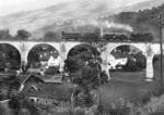 97 101 (bayr. PtzL 3/4) mit einem Personenzug auf der Zahnradstrecke zwischen Erlau und Wegscheid. (17.06.1939) <i>Foto: RVM</i>