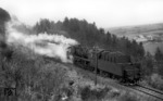 50 3091 mit einem Nahgüterzug auf der Strecke Losheimergraben - Jünkerath bei Hallschlag. (02.1967) <i>Foto: Peter Deicke</i>
