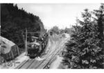 Einsatz eines Unkrautvertilgungszuges der RBD Breslau im Bahnhof Oberschreiberhau (Riesengebirge). Am Zugschluß schiebt 93 513. (1936) <i>Foto: DLA Darmstadt</i>