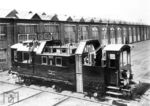 Der nagelneue Beleuchtungswagen "Breslau 700742" zur Tunneluntersuchung auf dem Werkshof der Görlitzer Maschinenbau-Anstalt und Eisengießerei, der späteren Waggon- und Maschinenbau AG Görlitz (WUMAG). (1913) <i>Foto: Archiv RVM</i>