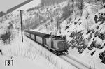 V 100 1179 (Bw Marburg) auf der Uplandbahn bei Stryck. (07.03.1965) <i>Foto: Detlev Luckmann</i>