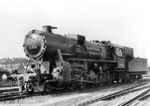 Die fabrikneue 52 6732 bei der Wiener Lokfabrik (WLF) in Florisdorf. (1943) <i>Foto: Werner Hubert</i>