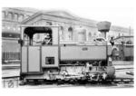 Eine unbekannte Schmalspurlok im grauen Fotografieranstrich bei der Lokomotivfabrik Floridsdorf bei Wien. (1903) <i>Foto: RVM-Archiv</i>