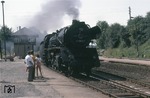 41 1303-1 läuft mit P 3226 aus Sangerhausen in den Bahnhof Blankenheim ein. (22.08.1983) <i>Foto: Joachim Bügel</i>