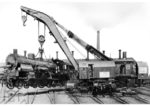 Präsentation der Leistungsfähigkeit eines neuen 60t-Dampfkranes im EAW Breslau-Odertor mit der pr. S 6 Nr. 13 1132 am Haken. (1924) <i>Foto: RVM</i>