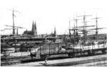 Der alte Wallhafen von Lübeck. Auf dem Areal soll eine mittelalterliche Museumswerft entstehen, in der das legendäre Kriegsschiff "Adler von Lübeck" aus dem 16. Jahrhundert nachgebaut werden soll. (1930) <i>Foto: RVM</i>